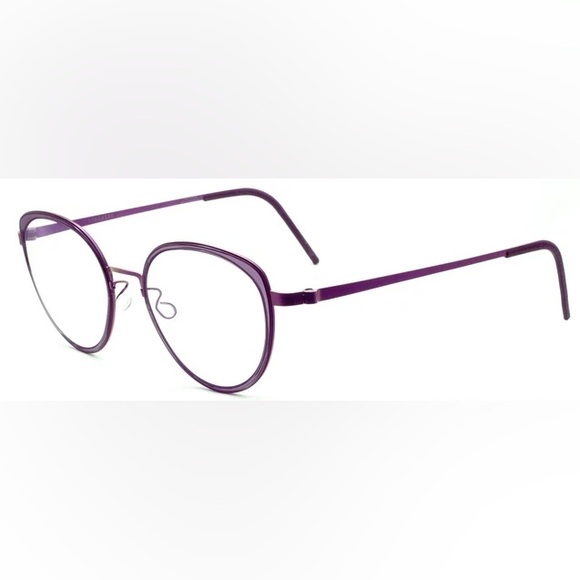 Lindberg Titanium Purple Round Cateye Glasses